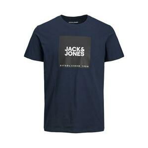 Jack&Jones Pánské triko JJLOCK Regular Fit 12213248 Navy Blazer BIG M