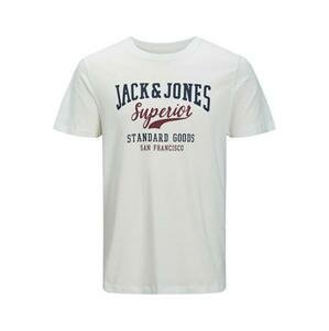 Jack&Jones Pánské triko JJELOGO Regular Fit 12210819 Cloud Dancer S
