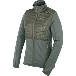 Husky Dámská mikina na zip Airy L dk. grey green XXL