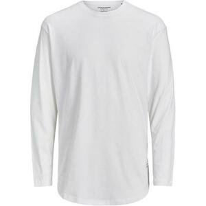 Jack&Jones Pánské triko JJENOA Long Line Fit 12190128 White Relaxed XL