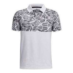 Under Armour Chlapecké polo tričko Perf Palm Sketch Polo - velikost YL white YL, Bílá, 150 - 160