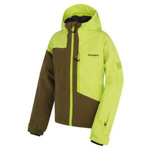 Husky Dětská ski bunda Gomez Kids br. green/dk. khaki 134