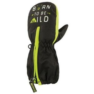 Eska Dětské zimní rukavice Bang - velikost 1J black | acid lime 2J