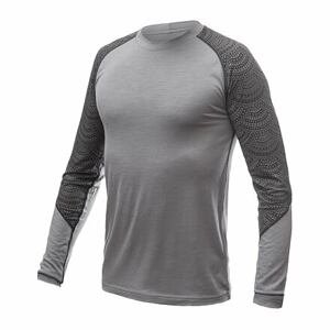 SENSOR MERINO IMPRESS pánské triko dl.rukáv šedá/maori Velikost: XL