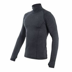 SENSOR MERINO BOLD pánské triko dl.rukáv roll neck anthracite gray Velikost: XL