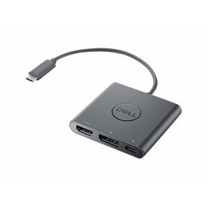 Dell Adapter USB-C to HDMI/DP with Power Pass-Through - Video adaptér - 24 pin USB-C s piny (male) do HDMI, DisplayPort, USB-C (pouze napájení) se zdířkami (female) - 18 cm - podporuje 4K, průchozí napájení - pro Chromebook 3110, 3110 2-in-1; Latitude 74X