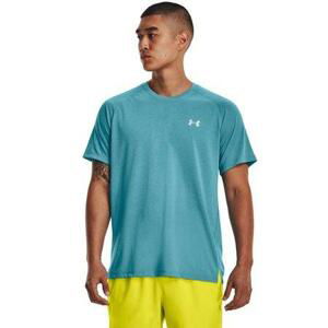 Under Armour Pánské tričko Streaker SS glacier blue L, Modrá / bílá