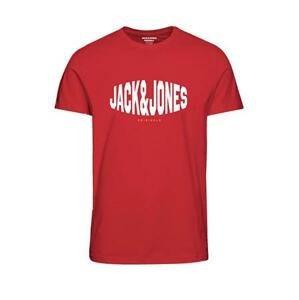 Jack&Jones Pánské triko JORMARQUE Standard Fit 12232652 Rococco Red S
