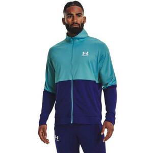 Under Armour Pánská mikina Pique Track Jacket glacier blue S, Modrá / bílá