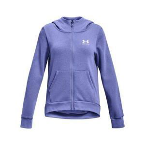 Under Armour Dívčí fleecová mikina Rival Fleece LU FZ Hoodie, baja, blue, 137, –, 150