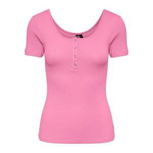 Pieces Dámské triko PCKITTE Slim Fit 17101439 Begonia Pink S