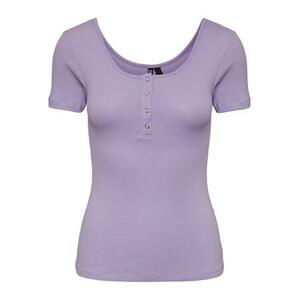 Pieces Dámské triko PCKITTE Slim Fit 17101439 Purple Rose M