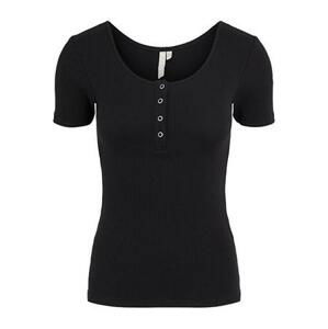 Pieces Dámské triko PCKITTE Slim Fit 17101439 Black XL