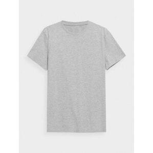 4F Pánské bavlněné tričko, cold, light, grey, melange, XXL