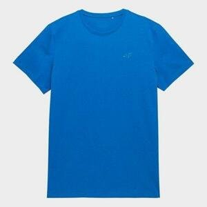 4F Pánské bavlněné tričko, Modrá, M