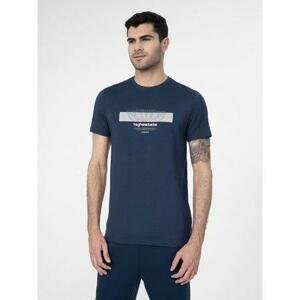 4F Pánské bavlněné tričko, Tmavě, modrá, XL