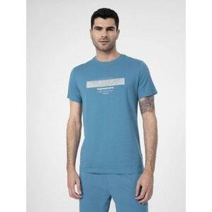 4F Pánské bavlněné tričko, Modrá, XXL