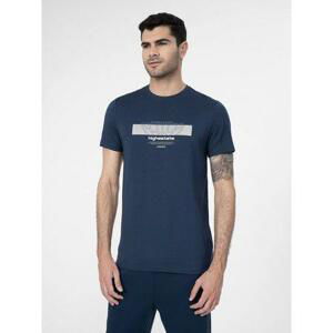 4F Pánské bavlněné tričko, Tmavě, modrá, L