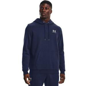 Under Armour Pánská mikina Essential Fleece Hoodie - velikost L midnight navy M, Tmavě, modrá