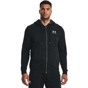 Under Armour Pánská mikina Essential Fleece FZ Hood black XL, Černá