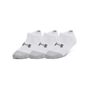 Under Armour Dětské sportovní ponožky Heatgear 3pk No Show Yth - velikost M white S, Bílá