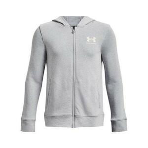 Under Armour Chlapecká mikina Rival FZ Hoodie, mod, gray, light, heather, 127, –, 137