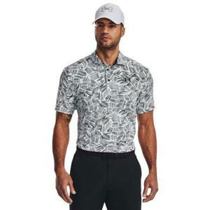 Under Armour Pánské polo tričko Playoff 3.0 Printed Polo, Bílá, XXL