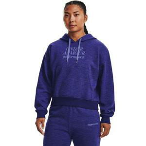 Under Armour Dámská bavlněná mikina Essential Script Hoodie sonar blue S