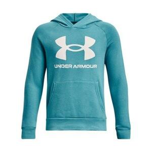 Under Armour Dětská mikina RIVAL FLEECE HOODIE, Modrá / bílá, 150 - 160