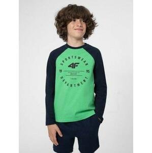 4F Chlapecké bavlněné tričko, canary, green, 146