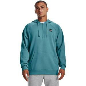 Under Armour Pánská bavlněná mikina Rival Fleece 1/2 Zip HD, Modrá / bílá, M