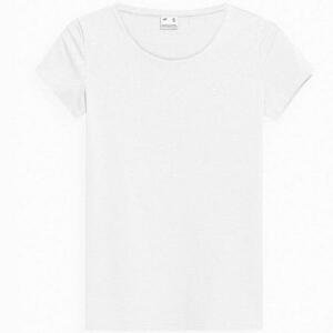 4F Dámské tričko white L, Bílá