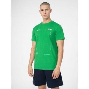 4F Pánské bavlněné tričko green L, Zelená