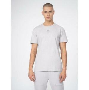 4F Pánské bavlněné tričko grey XL, Šedá