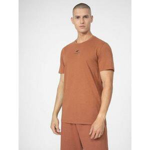 4F Pánské bavlněné tričko, brown, XL