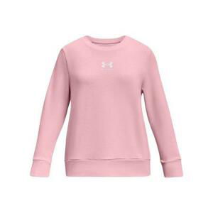 Under Armour Dívčí mikina Rival Terry Crew, pink, sugar, 160 - 170