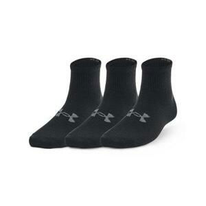 Under Armour Dětské sportovní ponožky Essential 3pk Qtr Yth - velikost XS black XS, Černá