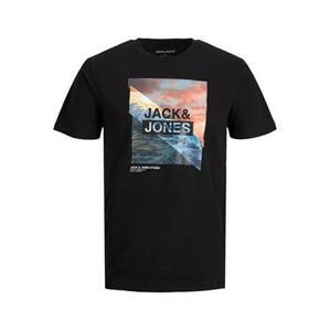 Jack&Jones Pánské triko JJTRESOR Regular Fit 12222044 Black S