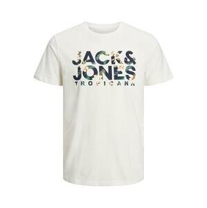 Jack&Jones Pánské triko JJBECS Regular Fit 12224688 Cloud Dancer S