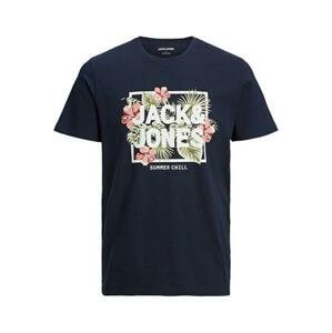 Jack&Jones Pánské triko JJBECS Regular Fit 12224688 Navy Blazer XL