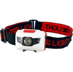 EXTOL LIGHT čelovka 40lm, 1W + 2 červené LED, ABS plast
