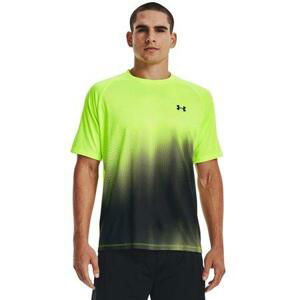 Under Armour Pánské sportovní tričko Tech Fade SS, lime, surge, S