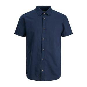 Jack&Jones Pánská košile JJESUMMER Slim Fit 12220136 Navy Blazer S