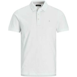 Jack&Jones Pánské polo triko JJEPAULOS Slim Fit 12136668 White Tonal M