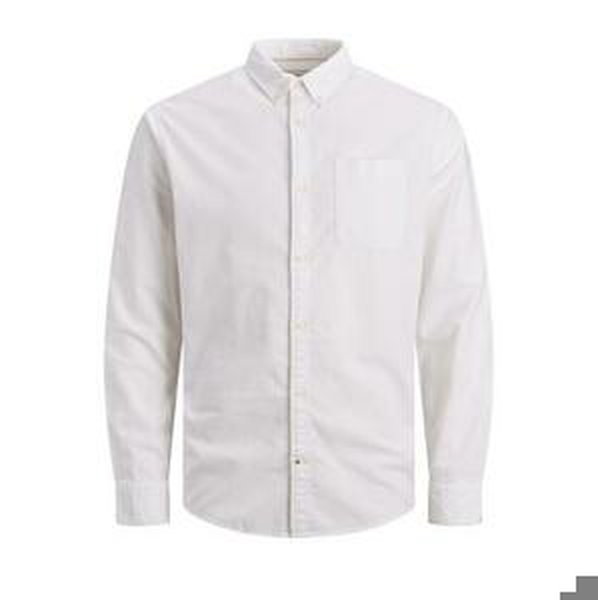 Jack&Jones PLUS Pánská košile JJEOXFORD Slim Fit 12190444 White PLUS SIZE 4XL, XXXXL