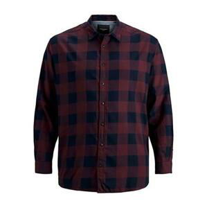 Jack&Jones PLUS Pánská košile JJEGINGHAM Loose Fit 12183107 Port Royale 3XL, XXXL