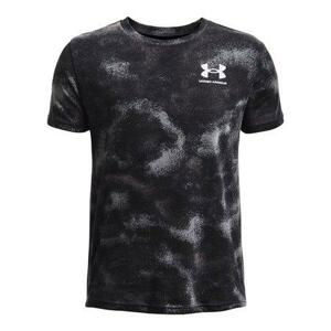 Under Armour Chlapecké bavlněné tričko Sportstyle LC AOP SS, Černá, 150 - 160