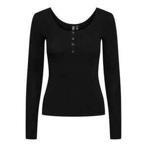 Pieces Dámské triko PCKITTE Slim Fit 17101437 Black XS