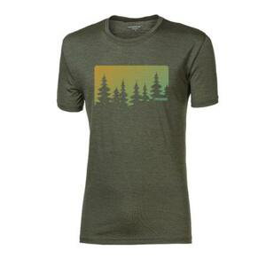PROGRESS HRUTUR "FOREST" short sleeve merino T-shirt XXL khaki melír
