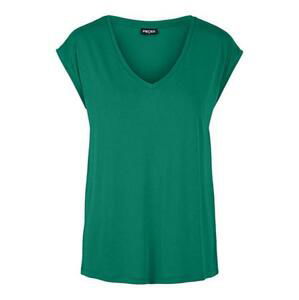 Pieces Dámské triko PCKAMALA Comfort Fit 17095260 Pepper Green M